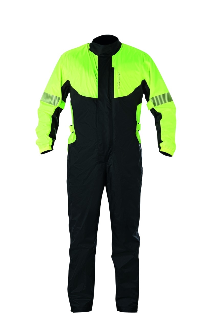 ALPINESTARS HURRICANE SUIT Antipioggia Caratteristiche Poli-nylon ricoperto in PU 100%, dettagli riflettenti, tasca esterna impermeabile Taglia S-3XL Colori Nero, fluo Prezzo euro 99,95