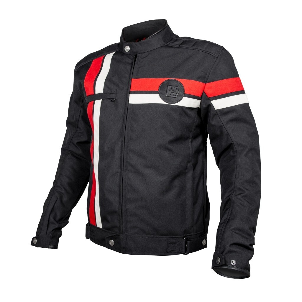 Giacca Hevik Vintage con finiture in pelle su polsi e collo, protezioni su spalle  e gomiti (disponibile in due colori, taglie S-3XL, 149,90 euro)