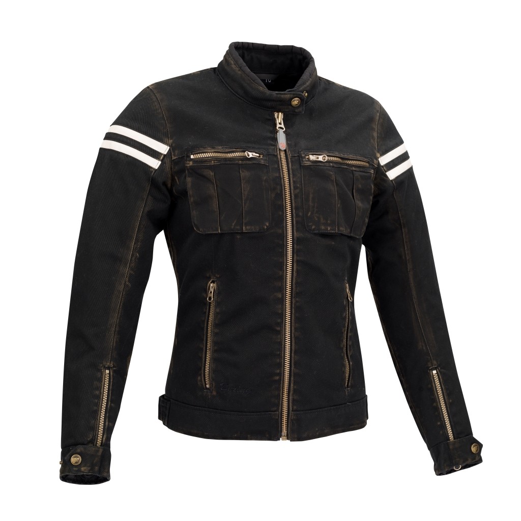 Giacca Bering Lady Keaton in pelle con fodera termica estraibile e protezioni (taglie T0-T6, 229,90 euro)