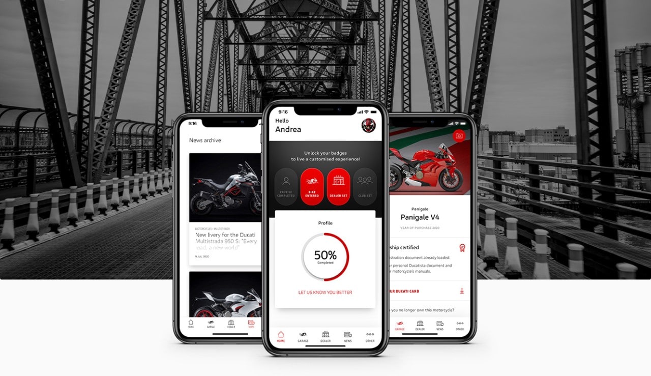 MyDucati App: il mondo Ducati sullo smartphone