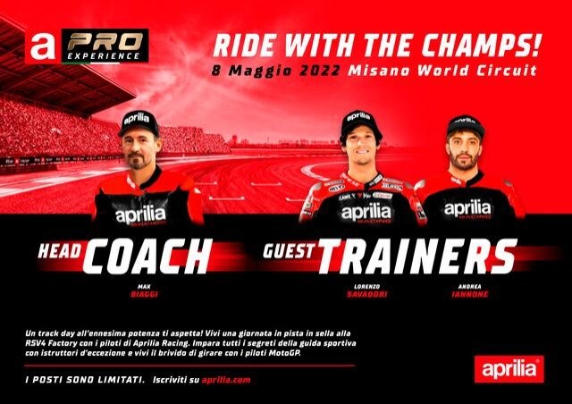Aprilia Pro Experience: in pista con i campioni 