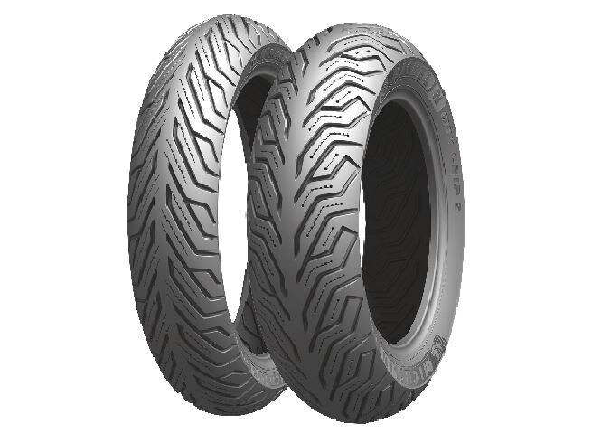 <div class='descrGalleryTitle'>MICHELIN CITY GRIP 2</div><div class='descrGalleryText'><p>Successore del City Grip (che resta in gamma per le misure più piccole), rispetto al vecchio pneumatico dedicato agli scooter promette maggiore aderenza sul bagnato e spazi di frenata più contenuti.<br>
<b>Misure</b> 30, per ruote da 12 a 16 pollici.</p>
</div>