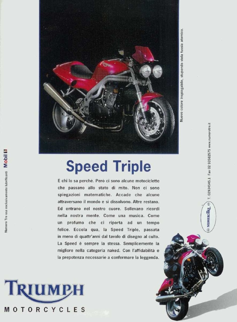 Belle davvero: Triumph Speed Triple T509