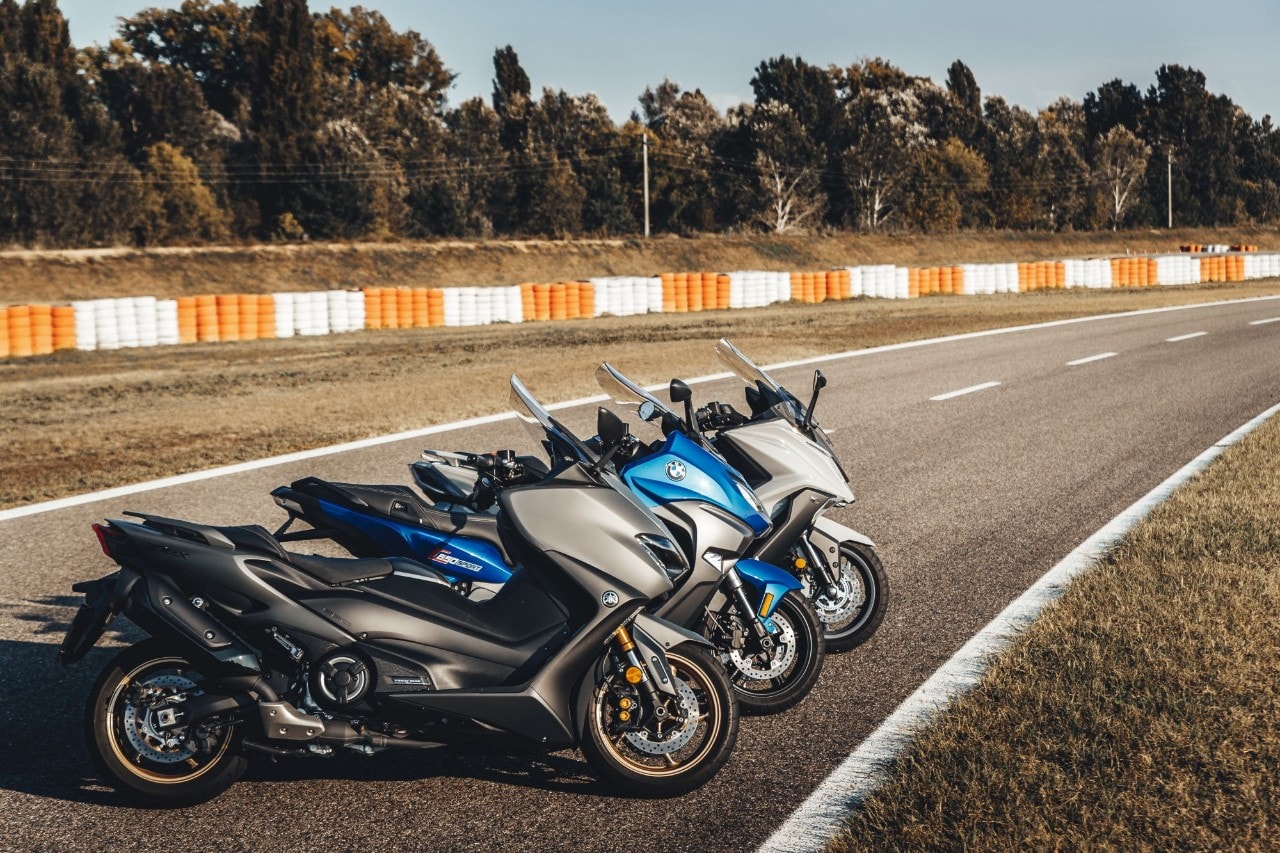 BMW C 650 Sport, Kymco AK 550, Yamaha TMAX 560 Tech Max: over the TOP!