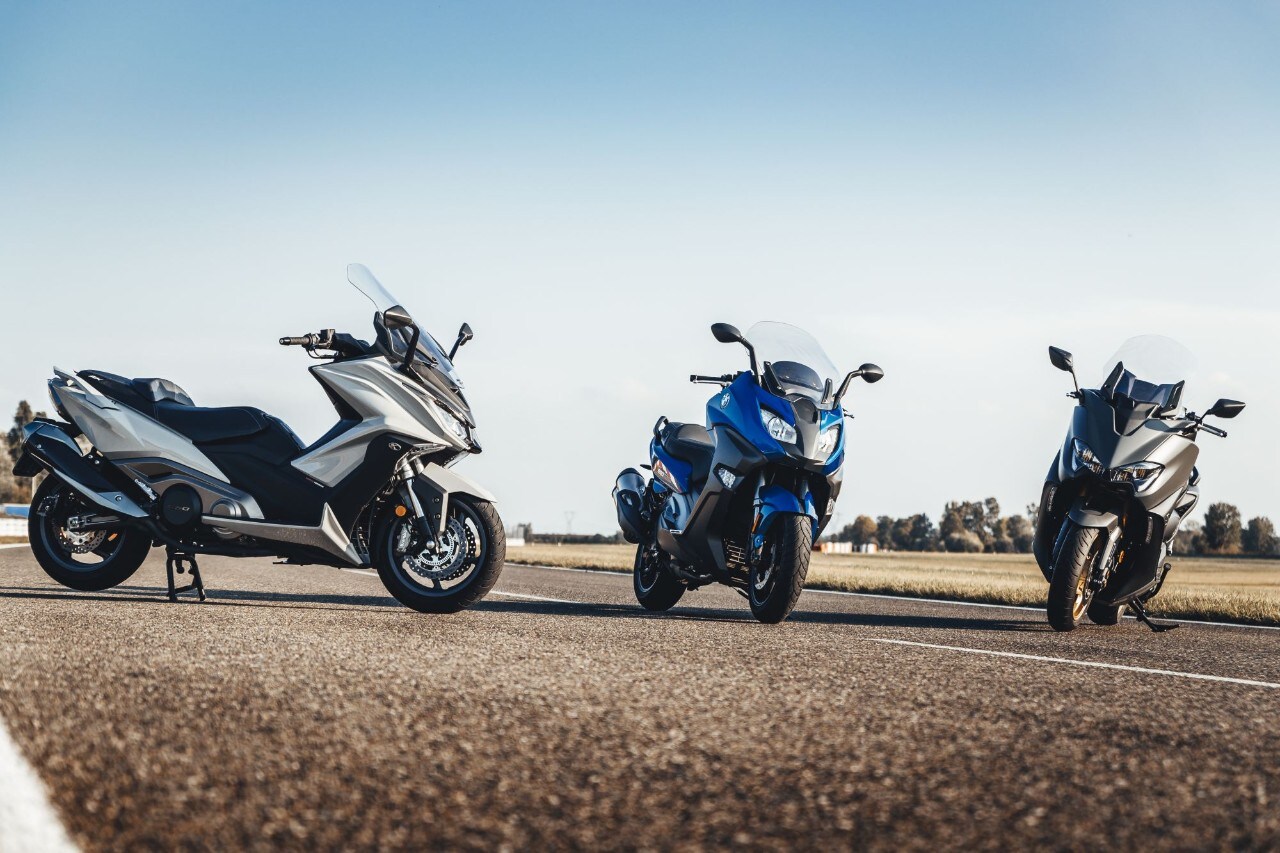 BMW C 650 Sport, Kymco AK 550, Yamaha TMAX 560 Tech Max: over the TOP!