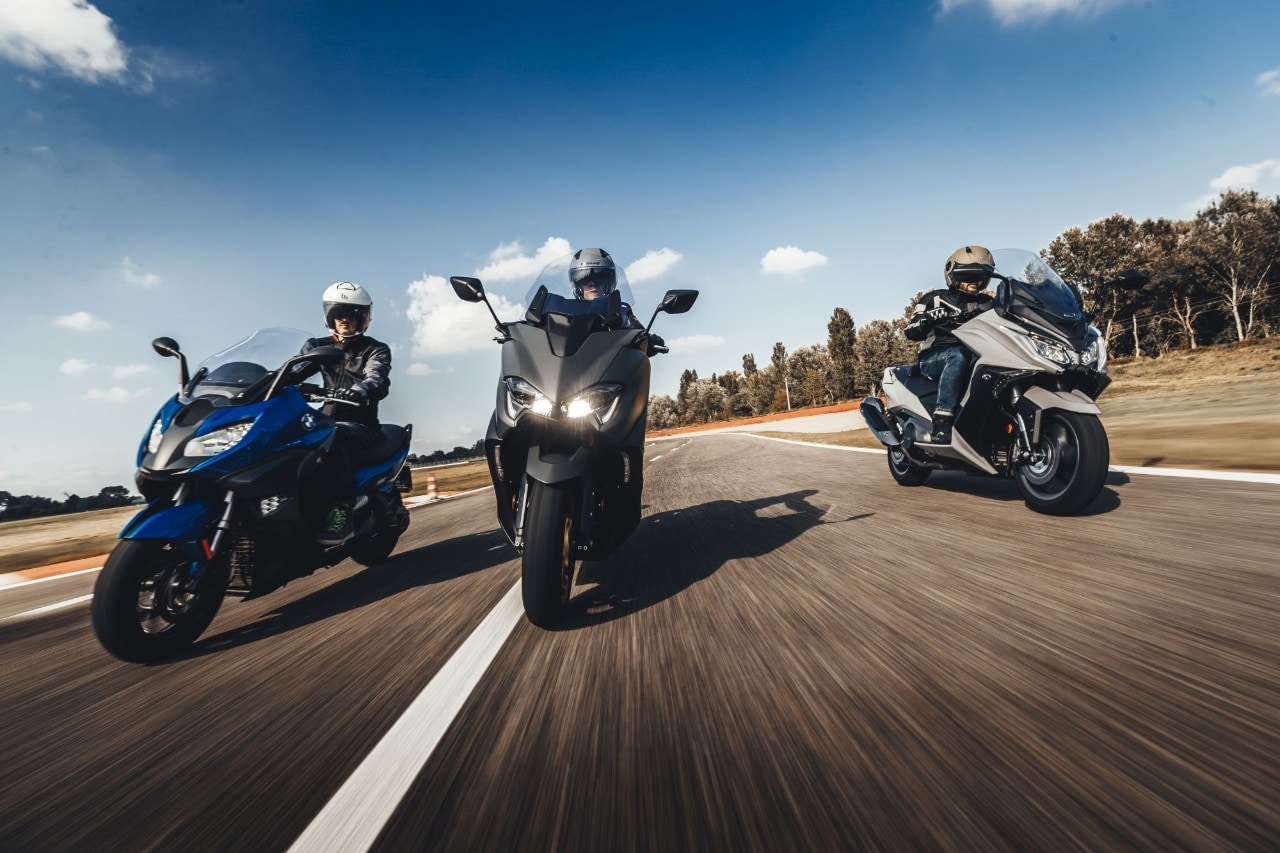 BMW C 650 Sport, Kymco AK 550, Yamaha TMAX 560 Tech Max: over the TOP!