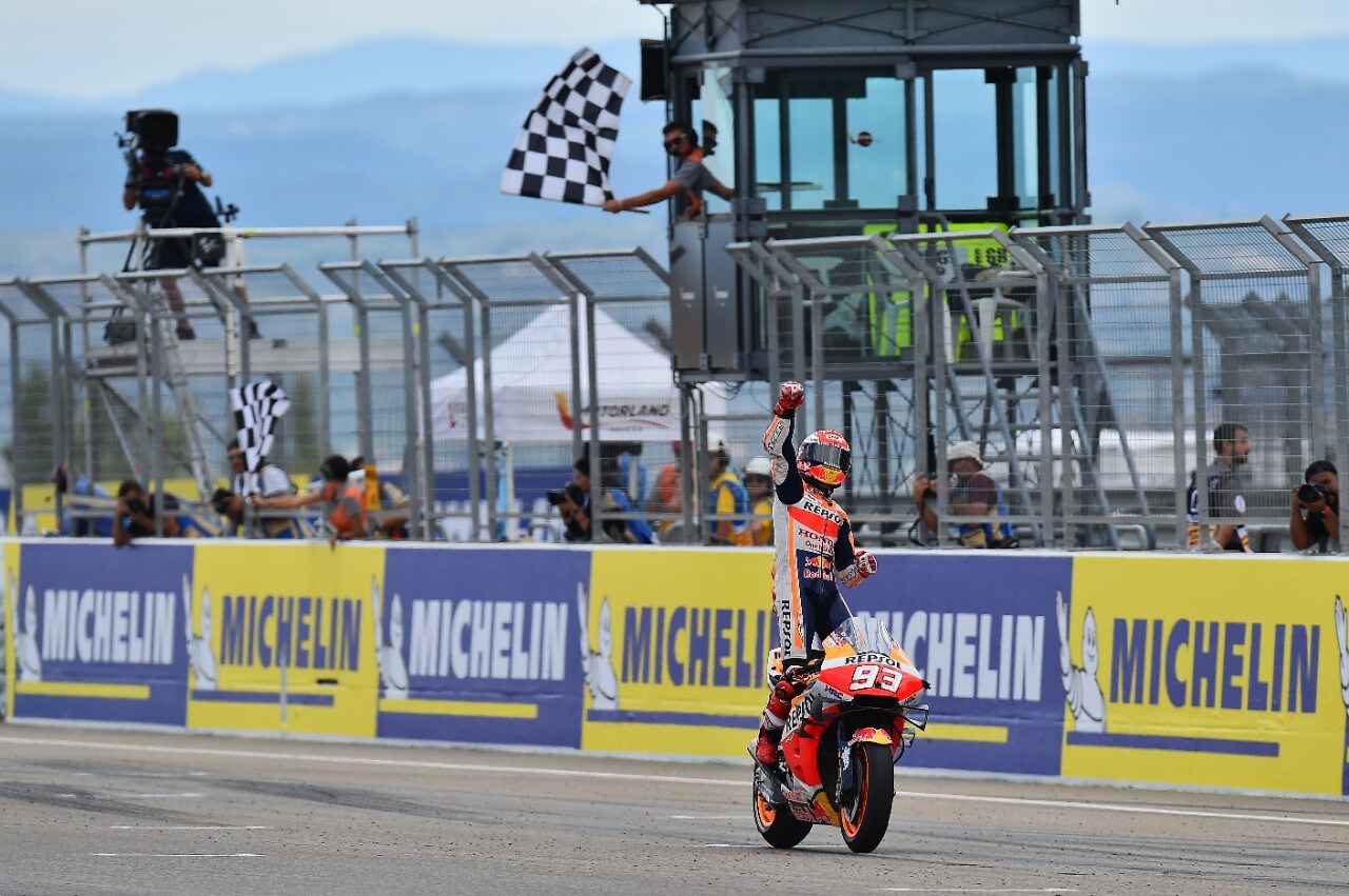 MotoGP Aragon: Marquez domina, il Mondiale è vicino