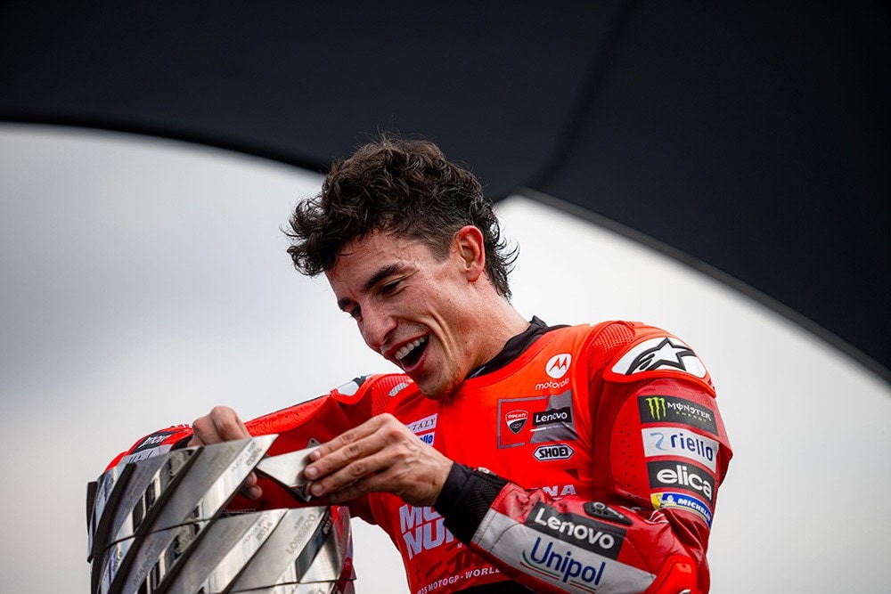 Doppia festa Ducati a Motegi: vince Bagnaia, Marquez secondo è campione del mondo