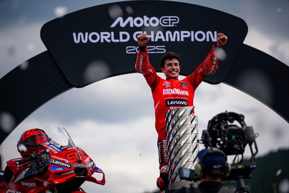 Doppia festa Ducati a Motegi: vince Bagnaia, Marquez secondo è campione del mondo