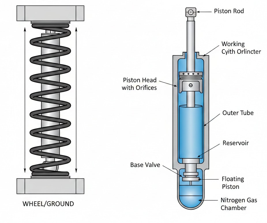 Sospensioni moto: come funzionano molle e ammortizzatori