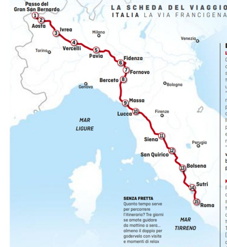 La via Francigena: il cammino in versione biker