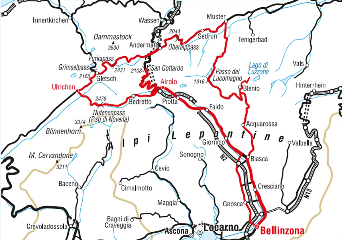 Svizzera: passo del San Gottardo e dintorni