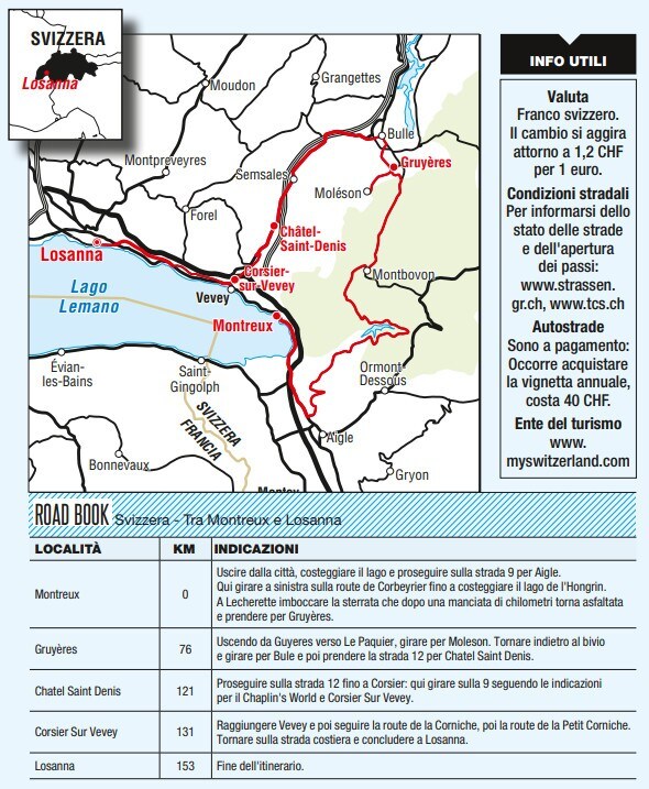 SVIZZERA: viaggio in moto tra Montreux e Losanna