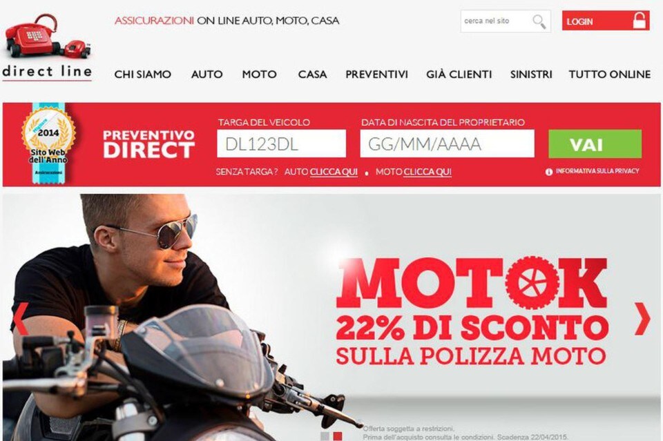 Direct Line lancia MotoOK