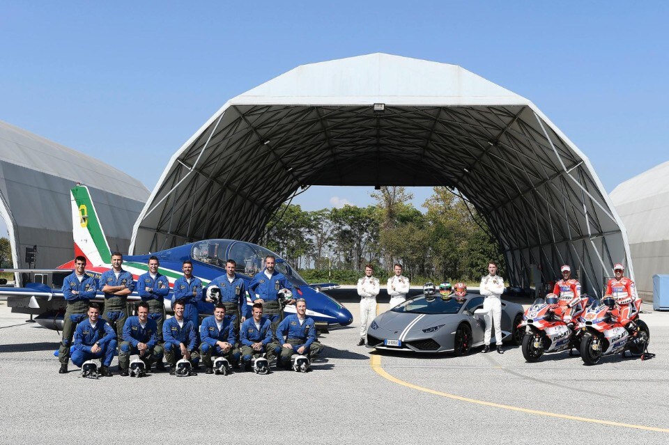 Frecce Tricolori, Ducati e Lamborghini: la velocità parla italiano