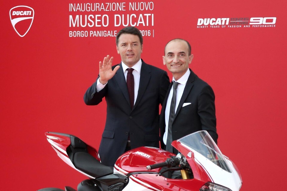 Il Presidente del Consiglio Renzi inaugura il nuovo Museo Ducati