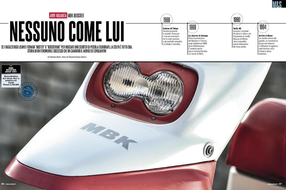 Su Dueruote di Febbraio, la storia dell'MBK Booster!