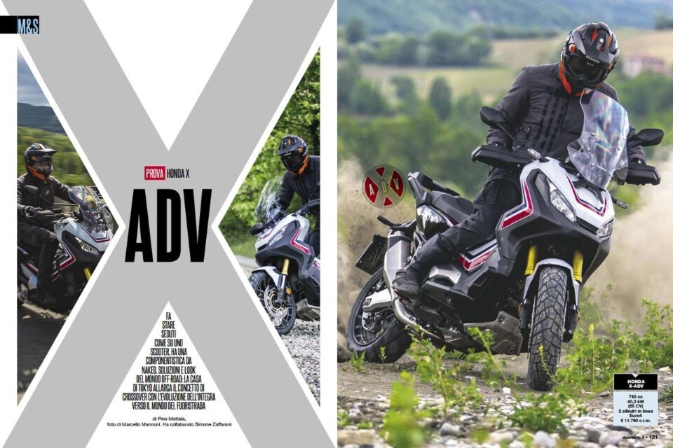 Su Dueruote di giugno: la prova con rilevamenti dell'Honda X-ADV
