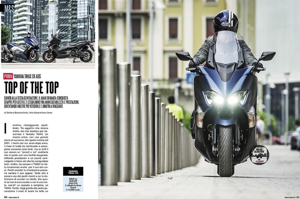 Su Dueruote di Agosto: la prova del nuovo Yamaha TMAX