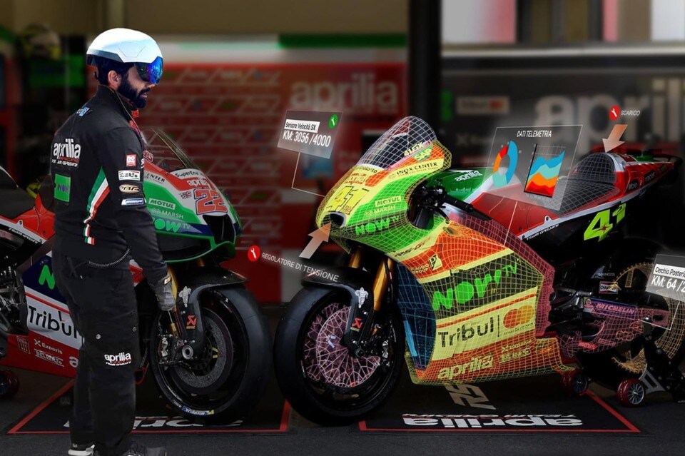 Aprilia porta la realtà aumentata nei box della MotoGP