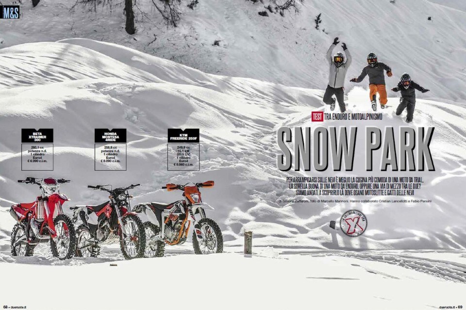 Su Dueruote di Febbraio: Snow park