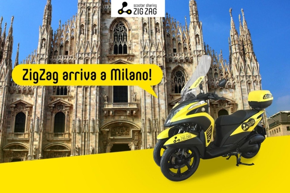 Zig Zag, un nuovo scooter sharing a Milano coi Tricity Yamaha