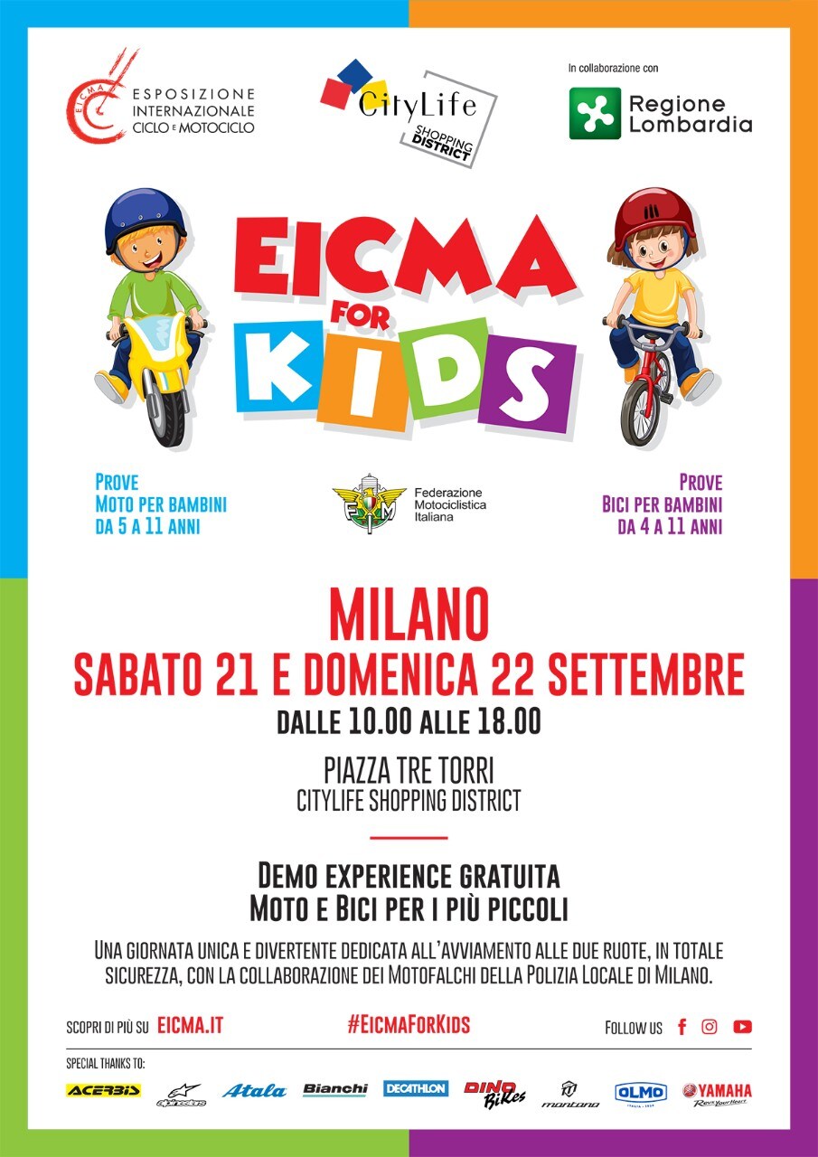 EICMA For Kids, a Milano le ultime due tappe 