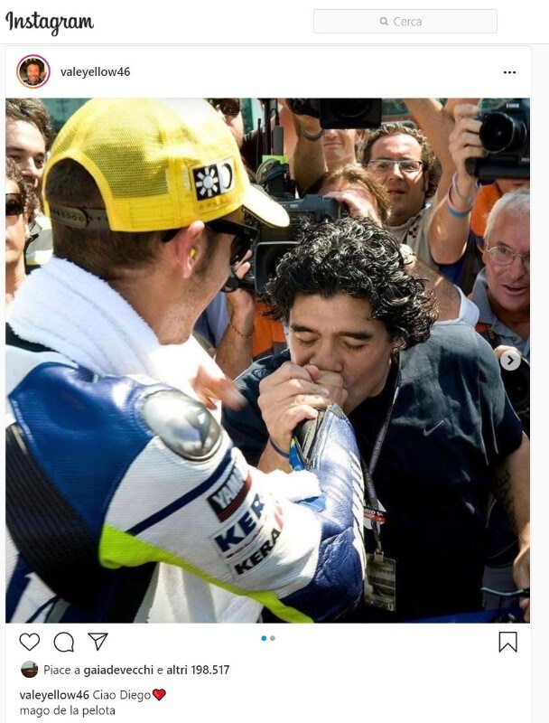 Maradona, un mito assoluto. E quella simpatia tra lui e Valentino