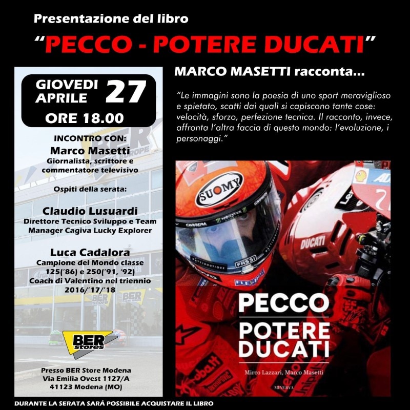 Marco Masetti presenta il suo ultimo libro “Pecco. Potere Ducati”