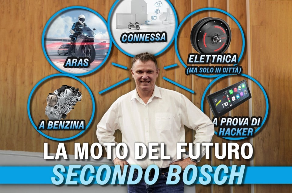 La moto nel 2035 secondo Geoff Liersch (Bosch): ancora a benzina, connessa e con molti più ARAS
