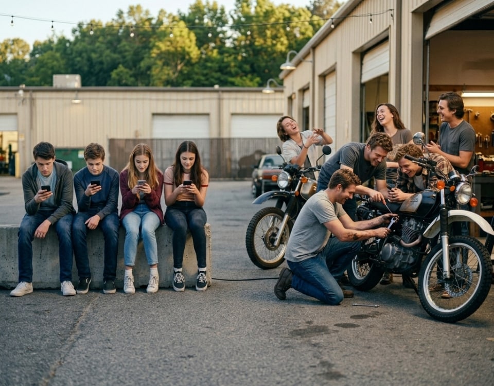 I ragazzi sempre più chiusi negli smartphone: perché la moto può riportarli alla vita reale