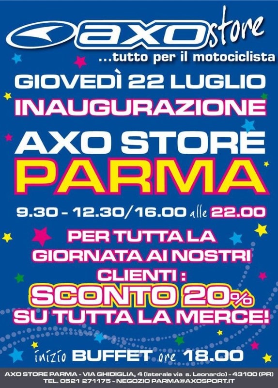 A Parma apre oggi l'Axo Store