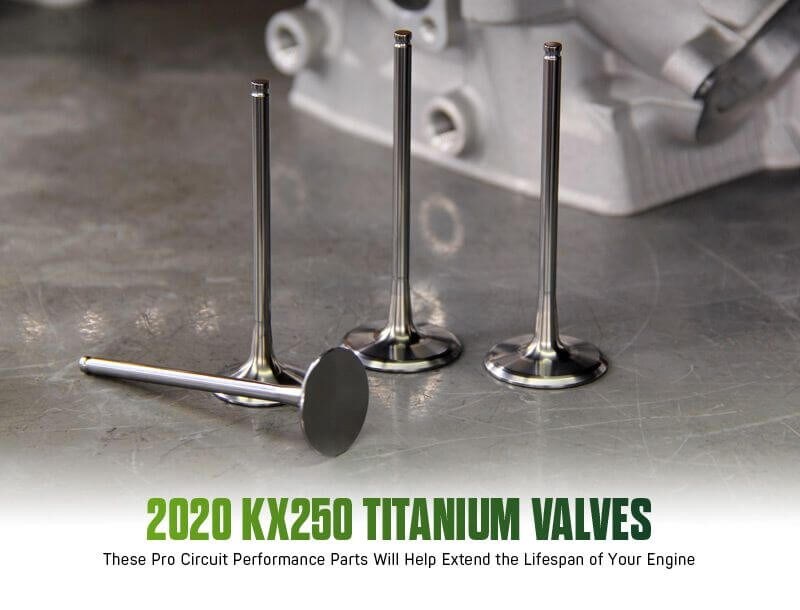 Valvole di scarico in titanio per Kawasaki KX250 2020