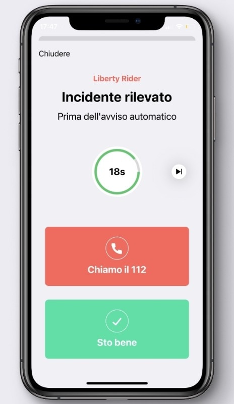 Liberty Rider, l’app per le emergenze dedicata ai motociclisti