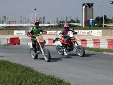 Al corso di supermotard di Fasola