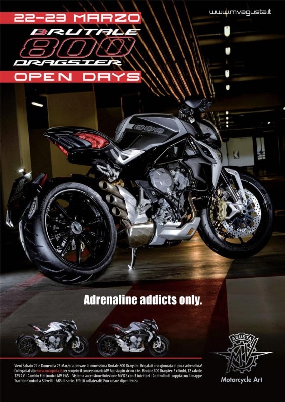 MV Agusta: open day per la Brutale 800 Dragster