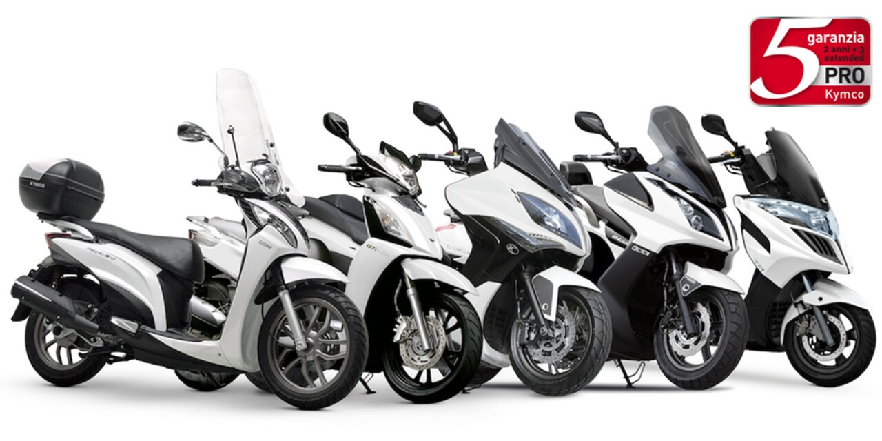 Kymco: garanzia di 5 anni sul targato