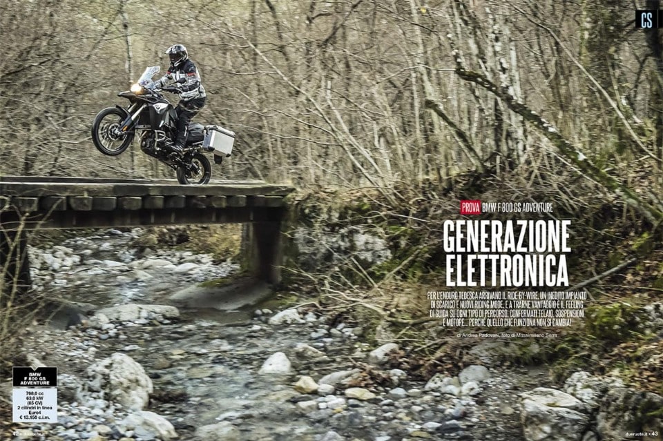 Su Dueruote di Gennaio, la prova della BMW F 800 GS Adventure