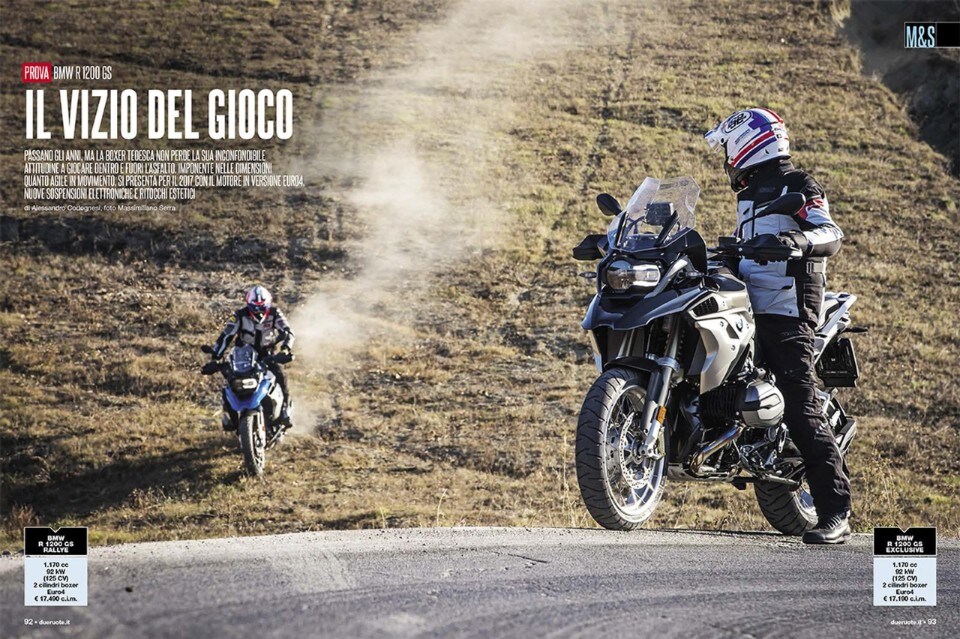 Su Dueruote di Marzo: la prova della BMW R 1200 GS