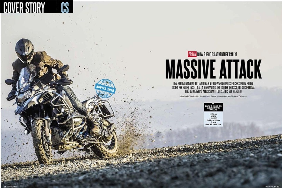Su Dueruote di Febbraio: BMW R 1200 GS Adventure Rallye, massive attack