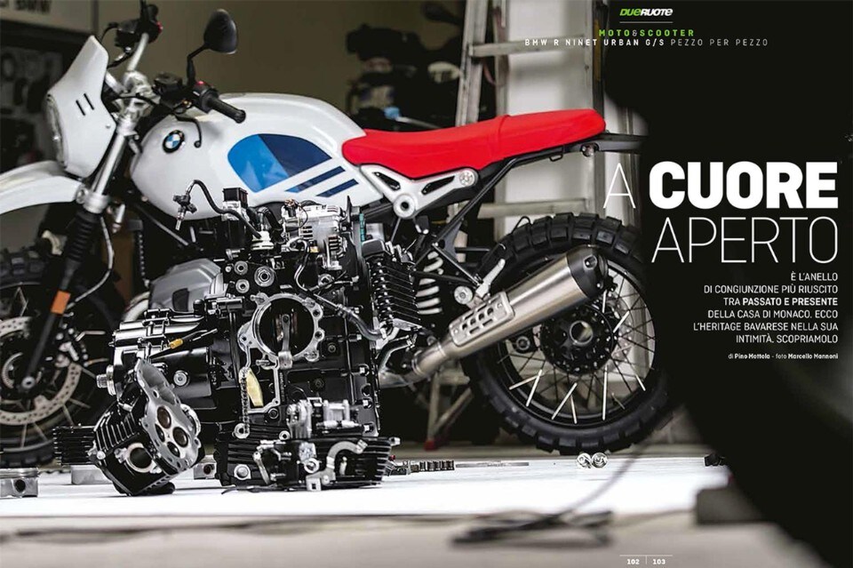 Su Dueruote di giugno: la BMW R Ninet Urban G/S pezzo per pezzo