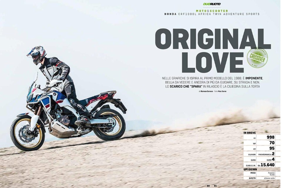 La PROVA della Honda Africa Twin Adventure Sports è su Dueruote di giugno 