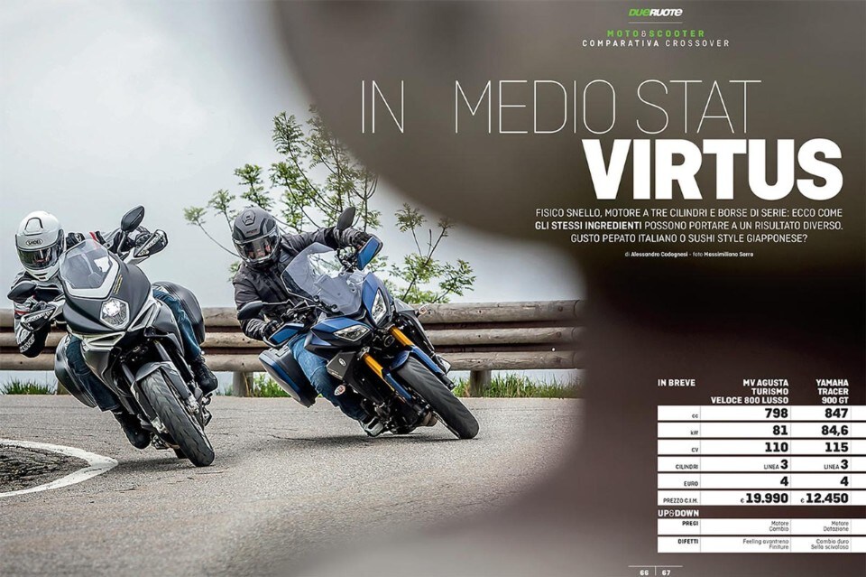 Su Dueruote di Settembre: MV Agusta Turismo Veloce vs Yamaha Tracer 900 GT
