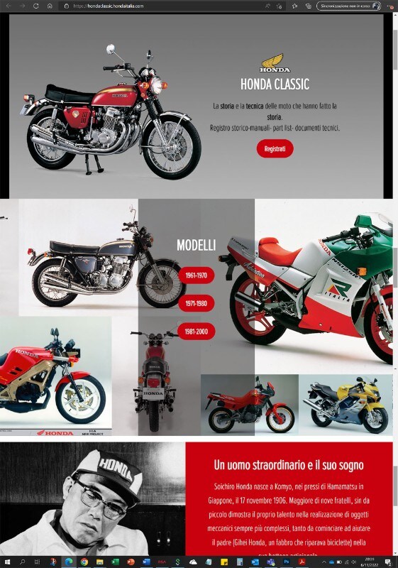 Nasce il primo REGISTRO STORICO ufficiale Honda