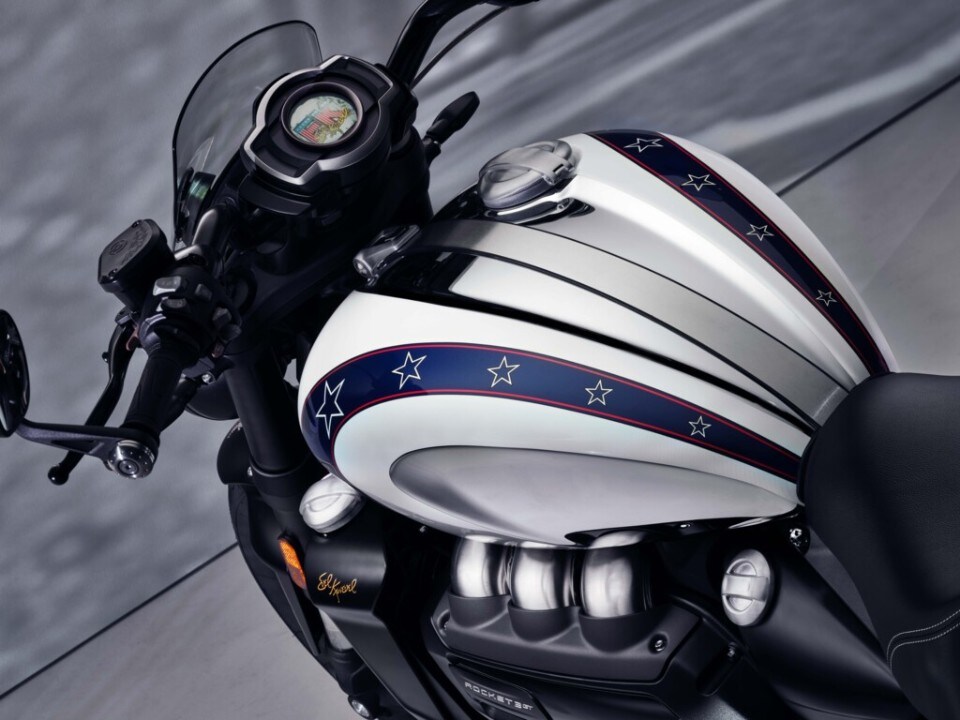 Triumph Rocket 3: l’edizione limitata dedicata a Evel Knievel