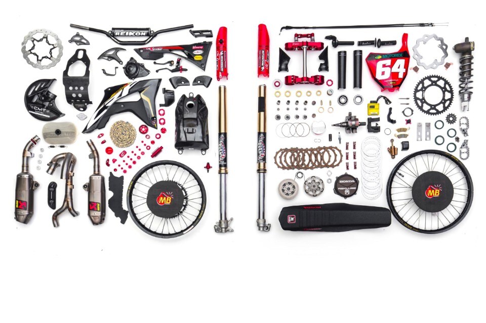 Moto smontata Honda CRF 450R Team MB