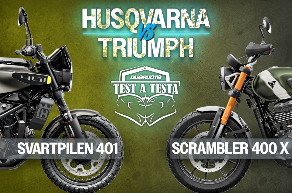 Husqvarna Svartpilen 401 VS Triumph Scrambler 400 X: monocilindriche premium contro