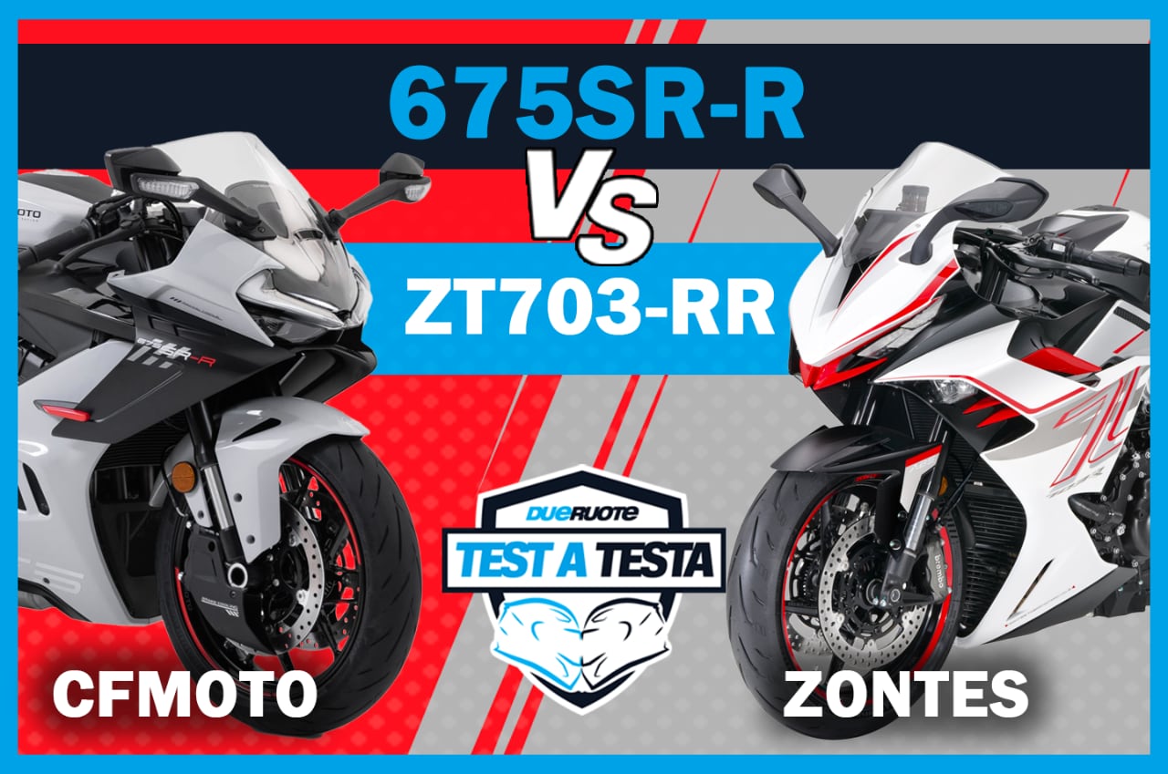 Test a Testa CFMOTO 675SR-R VS Zontes ZT703-RR, sportive a 3 cilindri tanto gusto e poca spesa