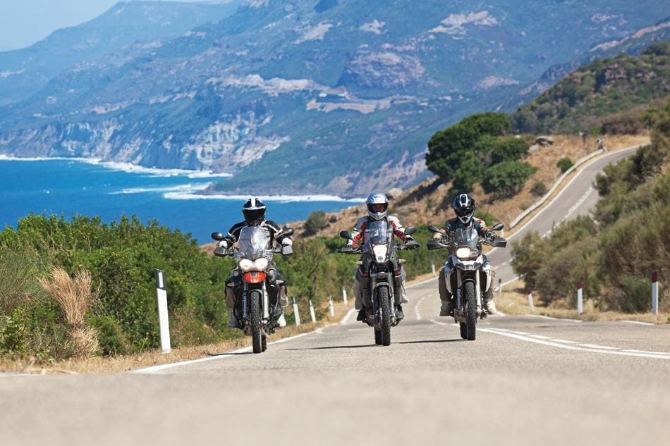 BMW F 800 GS , Triumph Tiger 800 XC, Yamaha XT 660 Z Ténéré
