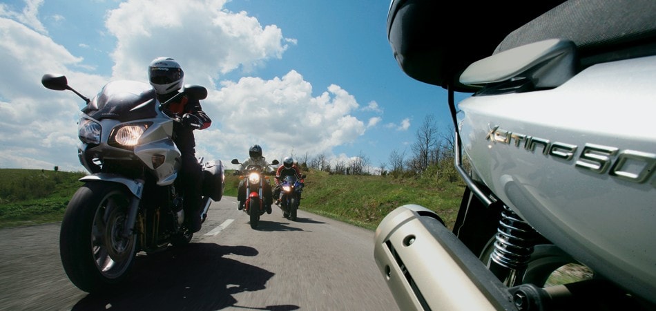 Ducati Monster 695 , Honda CBF 1000 ST, Kymco Xciting 500 , Yamaha YZF R6 